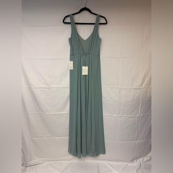 MUMU gown SZ M green prom formal event wedding bridesmaids maxi elegant NWT - Picture 3 of 8